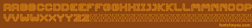 Linee DEMO Font – Orange Fonts on Brown Background