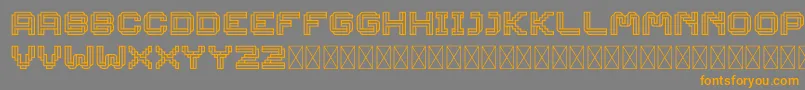 Linee DEMO Font – Orange Fonts on Gray Background
