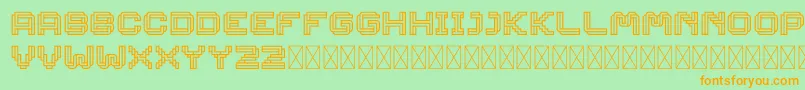 Linee DEMO Font – Orange Fonts on Green Background