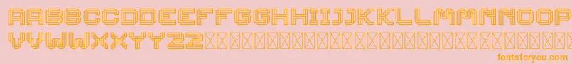 Linee DEMO Font – Orange Fonts on Pink Background