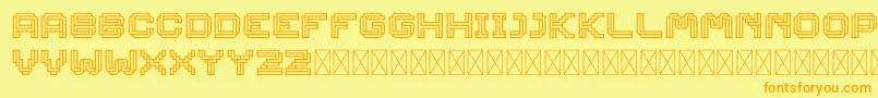 Шрифт Linee DEMO – оранжевые шрифты на жёлтом фоне