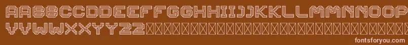 Linee DEMO-fontti – vaaleanpunaiset fontit ruskealla taustalla