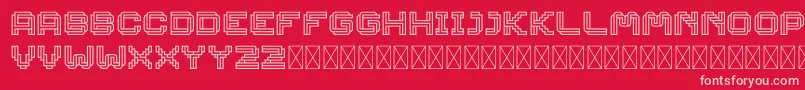 Linee DEMO Font – Pink Fonts on Red Background