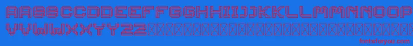 Linee DEMO-fontti – punaiset fontit sinisellä taustalla