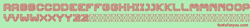 Linee DEMO Font – Red Fonts on Green Background