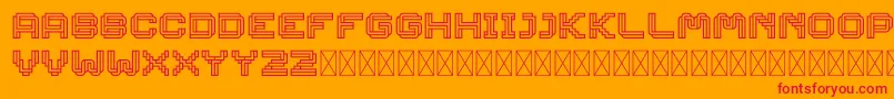 Linee DEMO Font – Red Fonts on Orange Background