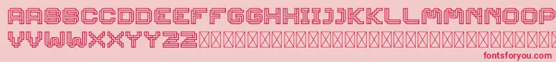 Linee DEMO Font – Red Fonts on Pink Background