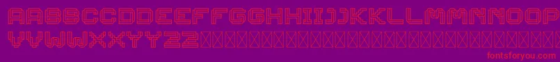 Linee DEMO-fontti – punaiset fontit violetilla taustalla