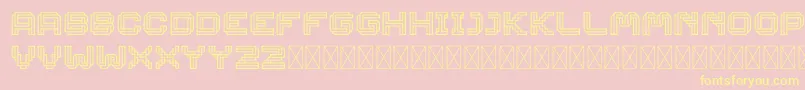 Linee DEMO Font – Yellow Fonts on Pink Background