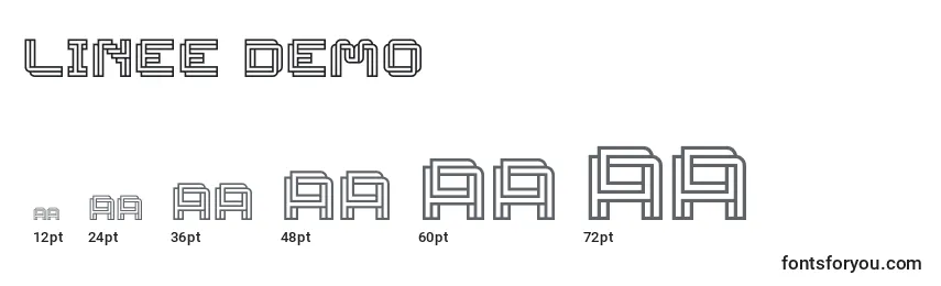 Linee DEMO Font Sizes