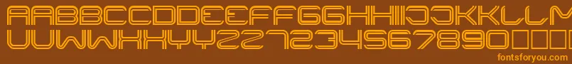 LINER    Font – Orange Fonts on Brown Background