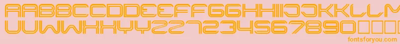 LINER    Font – Orange Fonts on Pink Background