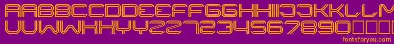 Шрифт LINER    – оранжевые шрифты на фиолетовом фоне
