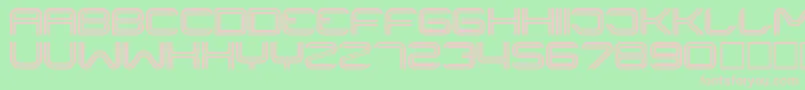 LINER   -fontti – vaaleanpunaiset fontit vihreällä taustalla