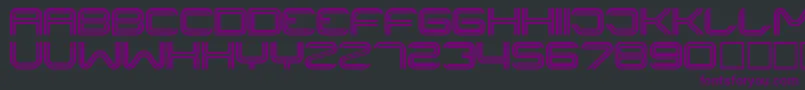 LINER   -fontti – violetit fontit mustalla taustalla