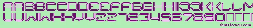 Шрифт LINER    – фиолетовые шрифты на зелёном фоне