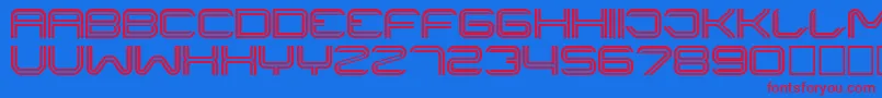LINER   -fontti – punaiset fontit sinisellä taustalla