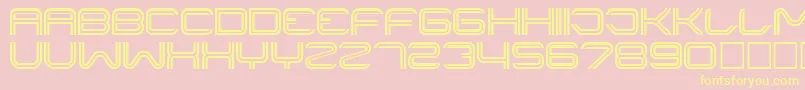 Шрифт LINER    – жёлтые шрифты на розовом фоне