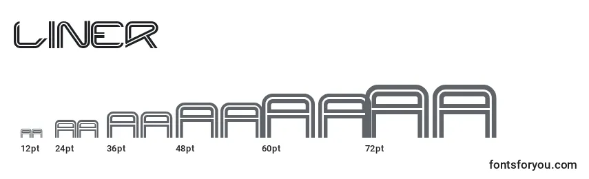 Размеры шрифта LINER    (132633)