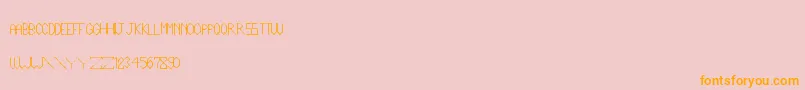 Liner34 Font – Orange Fonts on Pink Background