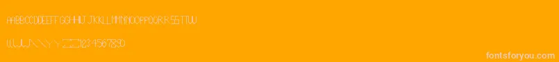 Liner34 Font – Pink Fonts on Orange Background