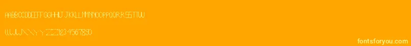 Liner34 Font – Yellow Fonts on Orange Background