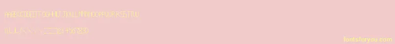 Liner34 Font – Yellow Fonts on Pink Background