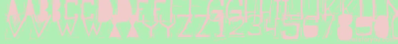 Linographer Font – Pink Fonts on Green Background