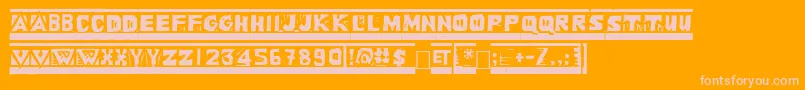 LINOL   Font – Pink Fonts on Orange Background