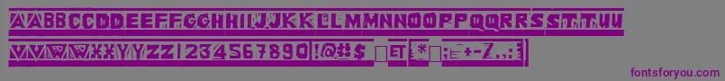 Шрифт LINOL   – фиолетовые шрифты на сером фоне