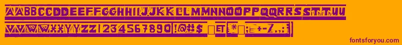 LINOL   Font – Purple Fonts on Orange Background