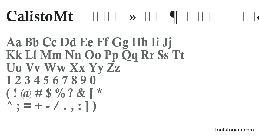 CalistoMtРџРѕР»СѓР¶РёСЂРЅС‹Р№ Font – alphabet, numbers, special characters