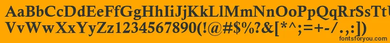 CalistoMtРџРѕР»СѓР¶РёСЂРЅС‹Р№ Font – Black Fonts on Orange Background