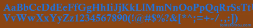 CalistoMtРџРѕР»СѓР¶РёСЂРЅС‹Р№ Font – Blue Fonts on Brown Background