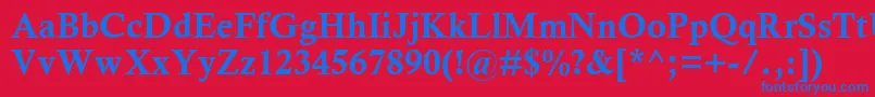 CalistoMtРџРѕР»СѓР¶РёСЂРЅС‹Р№ Font – Blue Fonts on Red Background