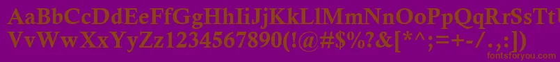 CalistoMtРџРѕР»СѓР¶РёСЂРЅС‹Р№ Font – Brown Fonts on Purple Background