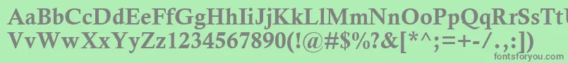CalistoMtРџРѕР»СѓР¶РёСЂРЅС‹Р№ Font – Gray Fonts on Green Background