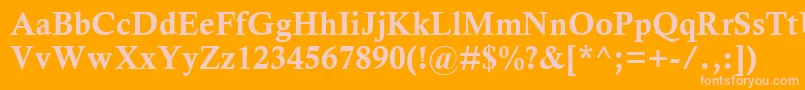 CalistoMtРџРѕР»СѓР¶РёСЂРЅС‹Р№ Font – Pink Fonts on Orange Background