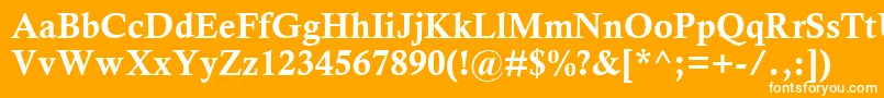 CalistoMtРџРѕР»СѓР¶РёСЂРЅС‹Р№ Font – White Fonts on Orange Background
