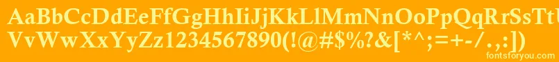 CalistoMtРџРѕР»СѓР¶РёСЂРЅС‹Р№ Font – Yellow Fonts on Orange Background