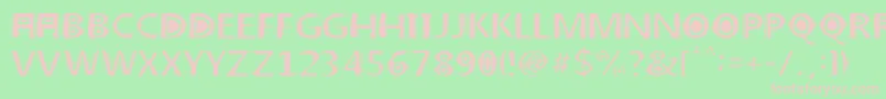 Шрифт linoleum – розовые шрифты на зелёном фоне