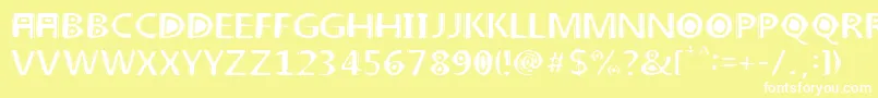 linoleum Font – White Fonts on Yellow Background