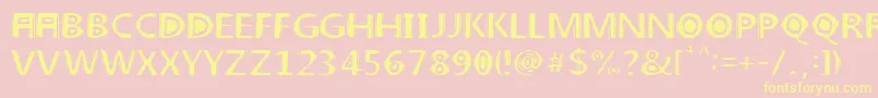 linoleum Font – Yellow Fonts on Pink Background