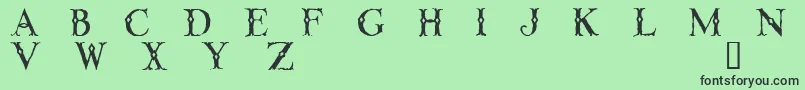 フォントLINTD    – 緑の背景に黒い文字