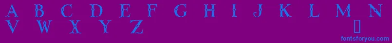 フォントLINTD    – 紫色の背景に青い文字