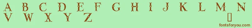 LINTD    Font – Brown Fonts on Green Background