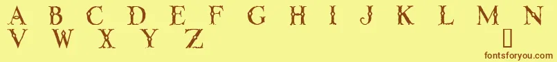 LINTD    Font – Brown Fonts on Yellow Background