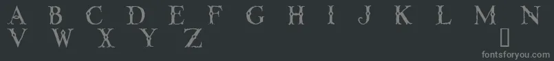 フォントLINTD    – 黒い背景に灰色の文字