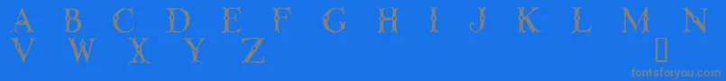 フォントLINTD    – 青い背景に灰色の文字