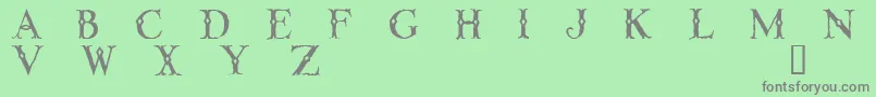 フォントLINTD    – 緑の背景に灰色の文字